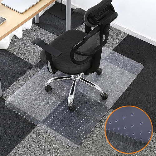 36" x 48" Home Office Chair Mat with Spikes Bottom, PVC Translucent Rolling Computer Chair Mat Carpet Floor Protector, Rectangle - Walmart.ca