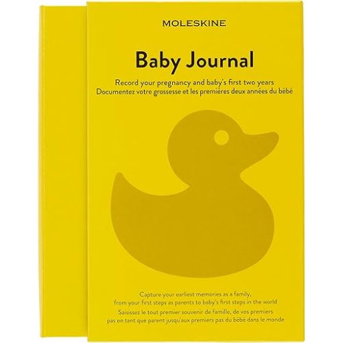 Moleskine Journal, Baby, Hard Cover, Large (5" x 8.25") Yellow, 400 Pages