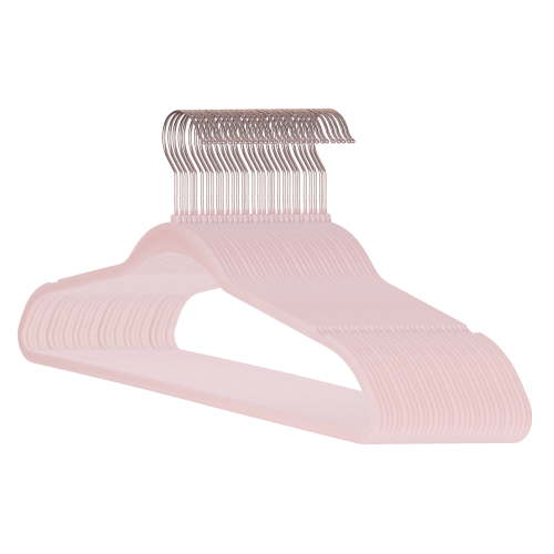 Better Homes & Gardens Pink Ultra Slim Velvet Non-Slip Clothes Hangers, 30-Pack