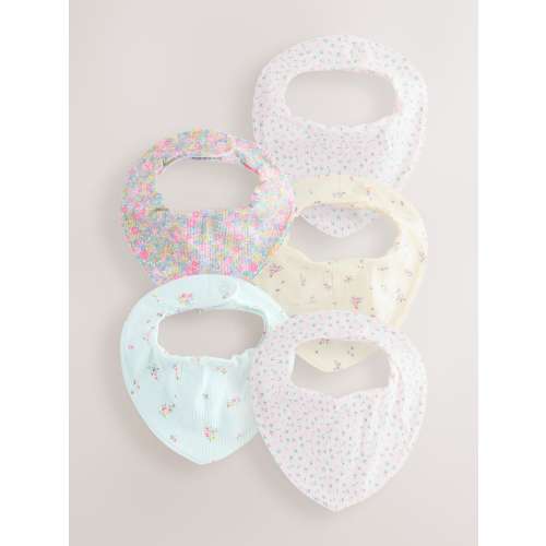 Fluro Pink Baby Dribble Bibs 5 Pack