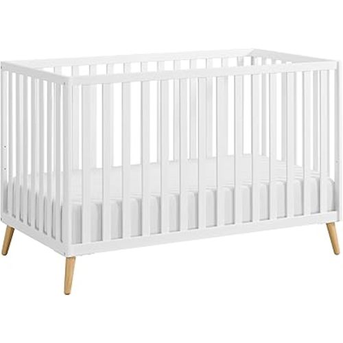 Oxford Baby Cozy Nest Convertible Island Crib, Snow White/Natural