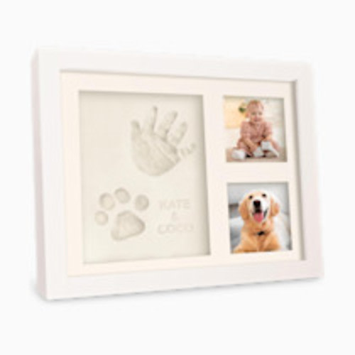 KeaBabies Baby Handprint & Footprint Keepsake Solo Frame - Alpine White, Solo Frame