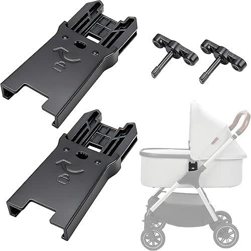 Connector for Uppababy V1/V2/V3 Bassinet to Nuna TRIV Next & Nuna SWIV -Easy to Install, Safe and Durable Adapter to Connect Strollers and Bassinets (2-Pack)