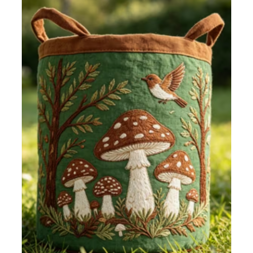 Foldable Round Quilted Laundry Hamper