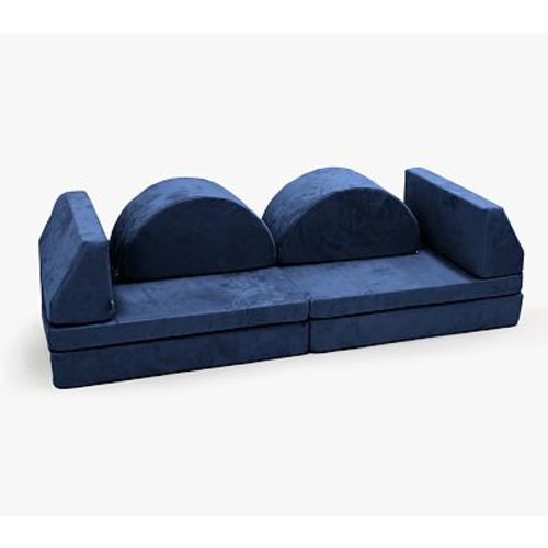 Foamnasium Blocksy + Play Couch, Perf Faux Suede Navy