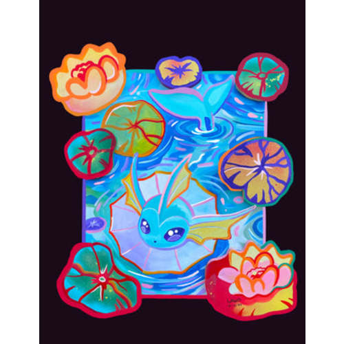 Vaporeon framed print – POSHLAWD
