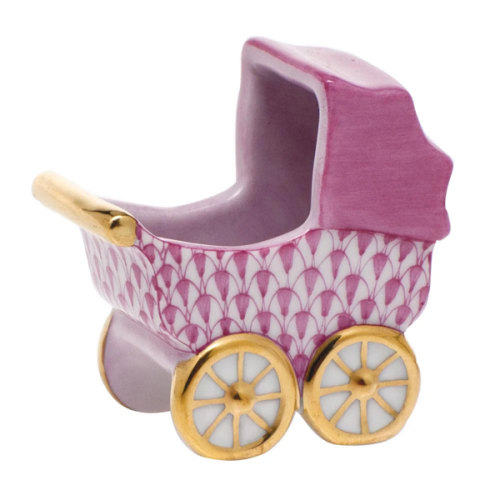 Herend Baby Carriage Figurine