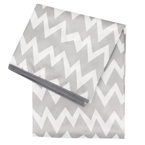 Bumkins Baby Splat Mat for Under High Chair, Babies Toddlers Eating Mess Mat, Waterproof Reusable Cloth for Arts and Crafts, Playtime Mat for Kids, Floors or Tables, Fabric 42inx42in, Gray Chevron