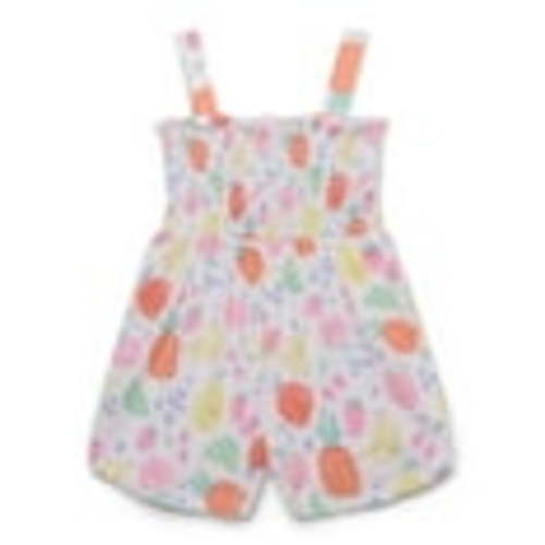 Garanimals Baby Girls Print Smocked Romper, Sizes 0M-24M