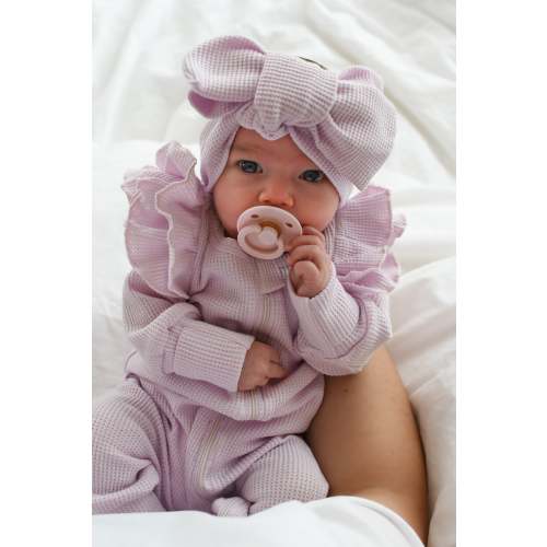 FLUTTER WAFFLE ONESIE | BRIGHT VIOLET