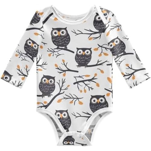 vvfelixl Baby Bodysuits Lovely Sliced Pizza Cartoon Long Sleeve Cotton Baby Clothes for Boys Girls 0-3M