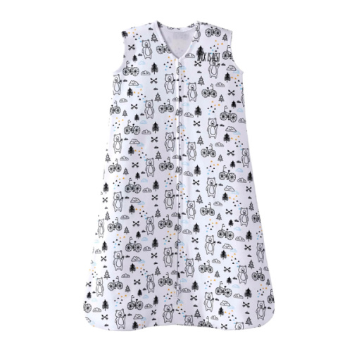 Bears And Bicycle Cotton Wearable Baby Blanket S L | HALO