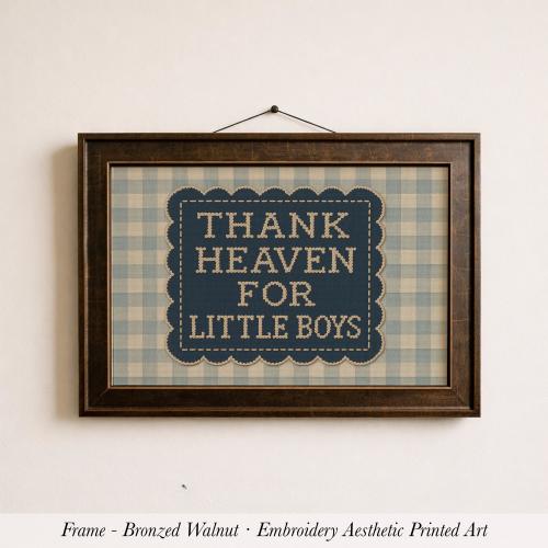Thank Heaven For Little Boys Print ∙ Vintage Nursery Wall Art