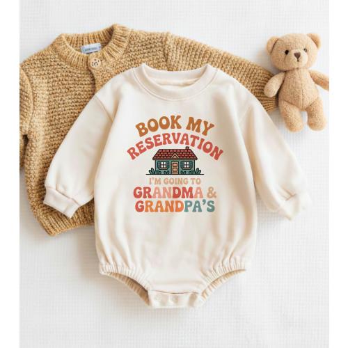 Grandma Grandpa Onesie, Grandparent Announcement Gift, New Grandparent Baby Reveal Bodysuit, Pregnancy Announcement