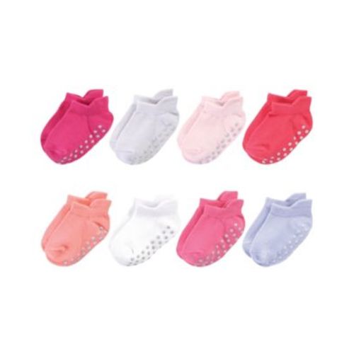 Baby Girls Safe Step Natural Cotton Socks with Non Skid Soles