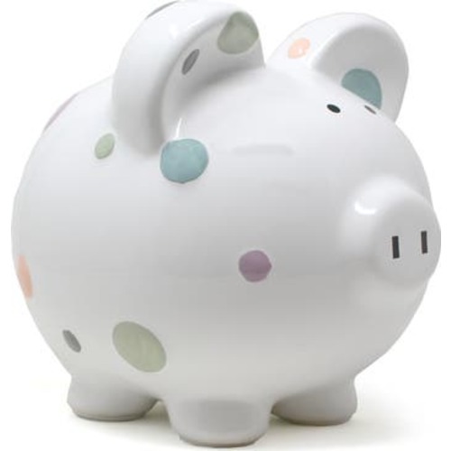 Pastel Polka Dot Piggy Bank