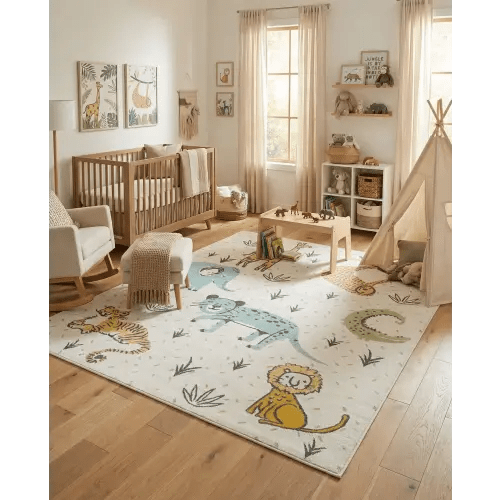 7' 10 x 10' Animals Whimsy Kids Rug