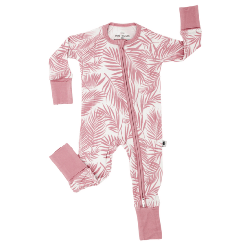 Cali Coastal - Baby Bamboo Pajamas - Romper - Double Zipper - Pink | Shae + Palmer – SHAE & PALMER