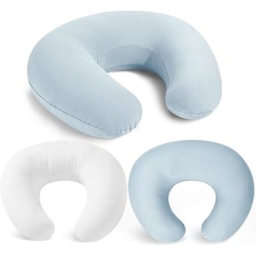 Nursing Pillow with 2 Covers, Feeding Pillows for Breastfeeding, Baby Nursing Pillow, Machine Washable