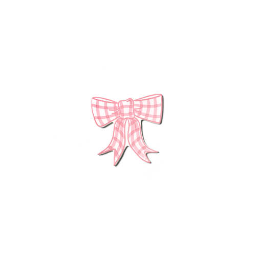 Pink Gingham Bow Mini Attachment | Happy Everything!