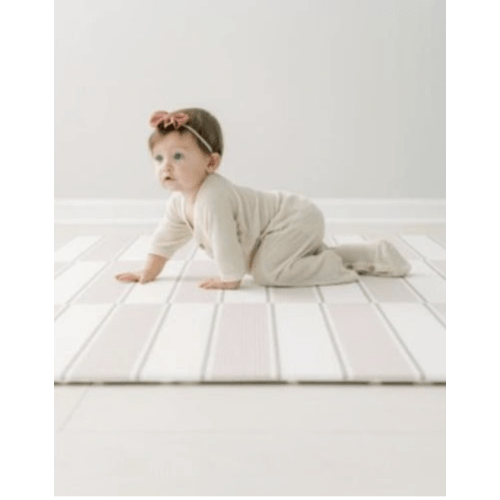 Reversible Baby Playmat - Antelope + Stripe Design – Soft, Non-Toxic Foam – Waterproof, Easy to Clean