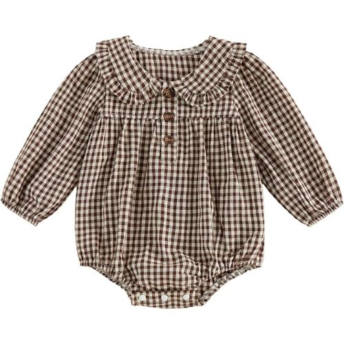 Thorn Tree Baby Girl Fall Outfits Long Sleeve Bubble Romper Infant Clothes