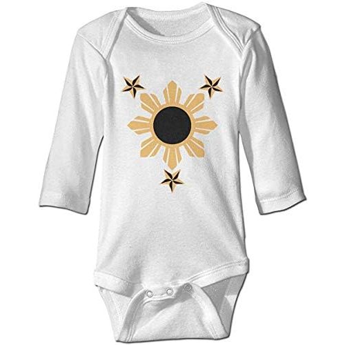 3 Stars and Sun Filipino Cute Baby Onesie Long Sleeve Unisex Rompers Bodysuits