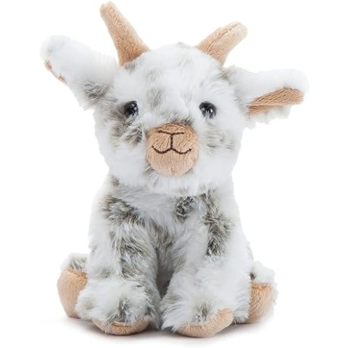 The Petting Zoo Goat Stuffed Animal Plushie, Gifts for Kids, Wild Onez Babiez Farm Animals, Goat Plush Toy 6 inches