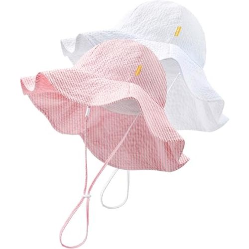 Baby Sun Hat Sun Protection Stripe Wide Brim Toddler Beach Hat