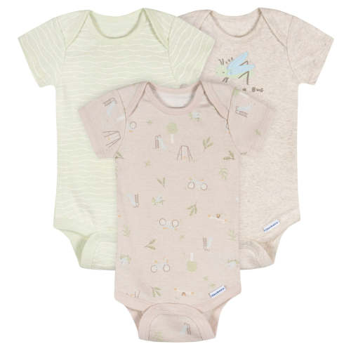3-Pack Baby Neutral Park Life Short Sleeve Onesies® Bodysuits – Gerber Childrenswear
