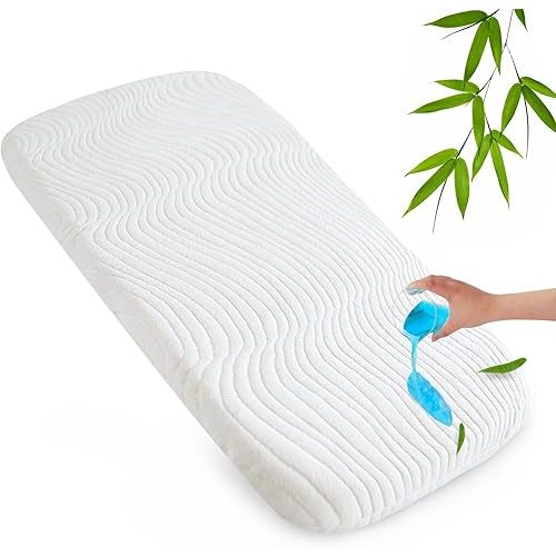 Baby Bassinet Mattress Pad 20" x 33"x 1" Compatible with Mika Micky/Dream On Me/KoolerThings/Baby Delight/Pamo Babe/ANGELBLISS Bassinet, with Waterproof and Washable Mattress Cover