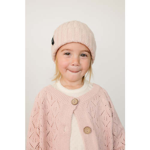 Light Pink Chunky Knit Beanie – Mebie Baby