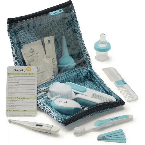 Safety 1st Deluxe Baby Healthcare and Grooming Kit, Arctic Blue, Newborn Baby Essentials, One Size, 25 Pieces