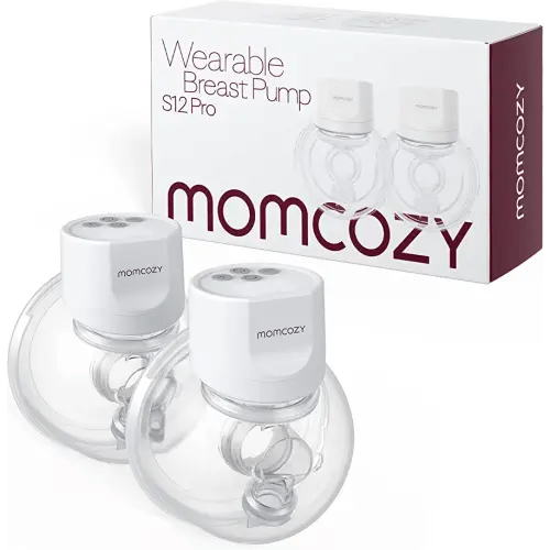 Momcozy Hands-Free Breast Pump S12 Pro Wearable, Double Wireless Pump with Comfortable DoubleFit Flange, 3 Modes & 9 Levels Electric Pump Portable, 24mm, 2 Pack