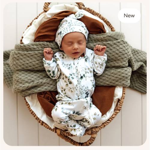 Eden Organic Baby Snuggle Sleepsuit Footie | Snuggle Hunny