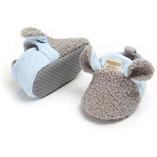 COSANKIM Unisex Newborn Baby Booties Non-Slip Sole Soft Fleece Toddler Boy Girl Slipper Winter Warm First Walker Crib Shoes