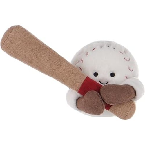 Apricot Lamb Happy Baseball Stuffed Animals for Kids, Soft Cute Plush Toys for Baby Girl and Boy, Fluffy Happy Baseball