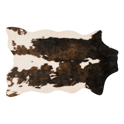 Crosby St. Brown and Beige Faux Hide Area Rug, 5x7 | At Home