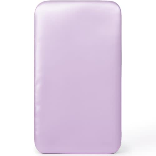 Satin Bedside Bassinet Sheet, Great for Baby Hair, Purple | Soft Silk Feeling Sheet for Rectangle Cradle Bassinet Mattress Pad, Girls Gift Newborn and Infant