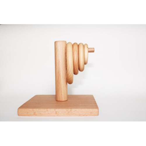 Montessori Stacking Toy Rings on a Horizontal Dowel Gift for - Etsy