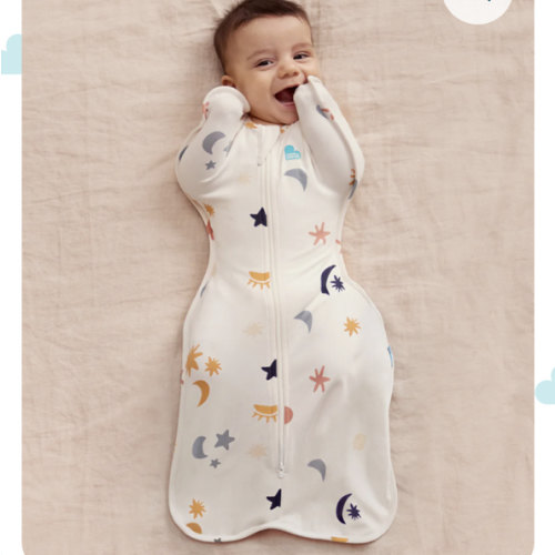 Swaddle Up™ 1.0 TOG Organic Cotton Buff Lunar
