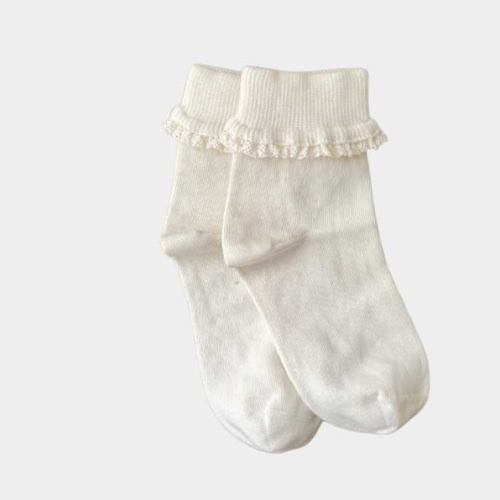 Pure Organic Lace Socks - 1 Pair 98% Cotton – Q for Quinn & Basics by Quinn