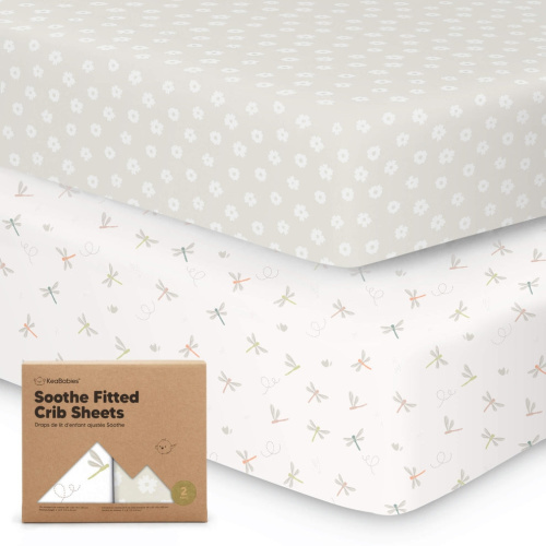 Soothe Fitted Crib Sheet For Baby Nursery Cot | KeaBabies
