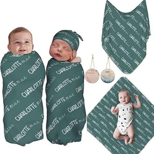 Personalized Baby Swaddle with Name, Baby Name Blanket, Personalized Baby Blanket, Custom Baby Blanket, Custom Newborn Baby Gift