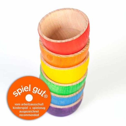 Grapat Six Colored Wood Bowls