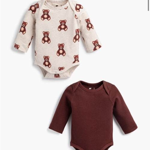 2-Pack Long Sleeve Bodysuits - Organic Baby Clothes - Monica + Andy