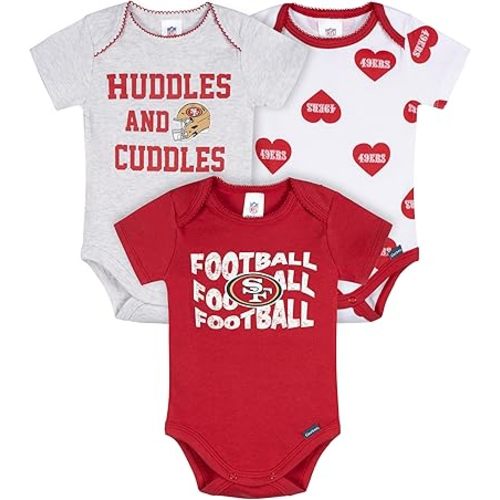 Gerber NFL Baby-Girls NFL 3-pack Onesie Bodysuit