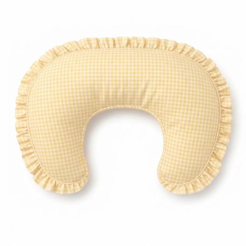 Yellow Gingham Ruffle Nursing Pillow Cover