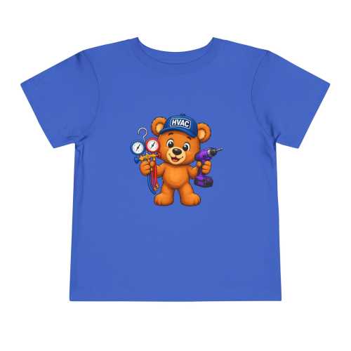 HVAC Teddy Bear Technician Toddler Tee | Cute HVAC Tools Shirt