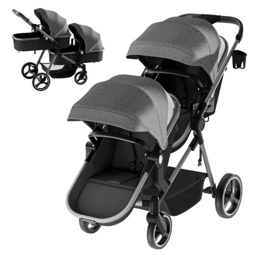 CITY DAY Foldable Twin Stroller With Adjustable Backrest - Wayfair Canada